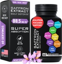 Geoptimaliseerde Saffron supplementen - 88.5mg Pure Saffron Extract voor goede ondersteuning, focus, energie - Plus Crocin, Crocine, Kaempferol - Glutenvrij, Non-GMO - 1-a-dag 60 Capsules