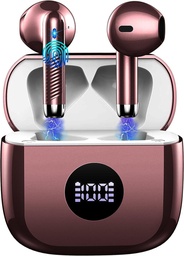 Draadloze oordopjes, Bluetooth 5.4 oordopjes LED Power Display Hoofdtelefoons Bass Stereo, Bluetooth Oordopjes in-Ear Noise Annuleren Mic, 40H Playback Mini Case IP7 Waterdichte Sport Oortelefoons voor Android iOS