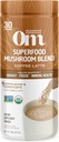 OM MUSHROOM SUPERFOOD Coffee Latte Blend Mushroom Powder, 8,47 Ounce Canister, 30 Servings, Lion's Mane, Cordyceps, Reishi, Chaga, Energie & Mental Clarity Ondersteuning Supplement