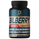 10in1 bosbessenextract voor ogen supplement voor 3 maanden - equivalent 9260 mg met druivenzaad, wortel, vlierbes, oogblazer, quercetine & meer kruiden - niet-GMO, glutenvrij - 90 Vegan Capsules