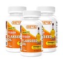 DEVA Biologische Veganistische Vitaminen Vlas Zaadolie - Rijk aan Omega-3, Koudgeperst & Ongeraffineerd - 90 Capsules (verpakking van 3)