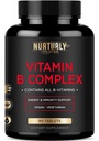 Vitamine B Complex - Bevat alle essentiële B vitamines - B1, B2, B3, B5, B6, B7, B9, B12 en Biotine - Super B Complex Vitaminen voor energie, Immuniteit en Mood Ondersteuning - 90 tabletten