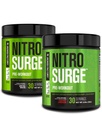 Ge Jacked Factory NITROSURGE Pre-workout Supplement voor energie, Instant Strength Gains, Duidelijke Focus, & Intense Pumps (Arctic White, 30 Servings & Cherry Limeade, 30 Servings)