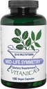 Vitanica - Mid-Life Symmetrie, 50-65 High Potency Daily Multivitamine en Mineraal, Vegan, 180 Capsules
