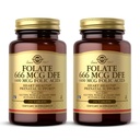 Solgar Folate 666 mcg DFE (Folic Acid 400 mcg) - 250 tabletten, Verpakking van 2 - Prenatale ondersteuning - Non-GMO, Veganistisch, Glutenvrij, Dairy Free, Kosher - 500 totale porties