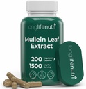 LongLifeNutri Mullein Leaf 1500mg 10:1 Extract - 200 Vegetarische Capsules, van biologische Mullein Leaf Powder, Herbal Supplement for Respiratory Care, 2-Month Supply, Non-GMO, GMP Certified, Made in USA