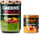 Nutrologie Groenen & Fruiten Poeder-Naturally Sourced Superfood, Vanille Cinnamon (30 porties) BCAA Natuurlijke, plantaardige BCAA poeder, Orange Coconut Smaak (30 porties)