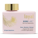 Vie borique loyale - Acides boriques Suppositoires vaginales - 600mg - soutient le contrôle de l'odeur - favorise l'équilibre vaginal - adoucit le confort - fabriqué aux États-Unis - 30 comtes