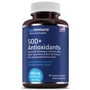 SOD Antioxidanten Complex Gezond Verouderen Supplement - 400 mg Superoxide Dismutase - Alpha Lipoïnezuur - L-Arginine - Lysine - AKG - Vitamine A - Vitamine E voor Immune Support-60 Capsules