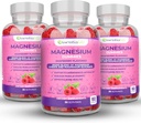 Magnesium Gummies 3 Packs Essentialife 100mg Per Serving - Blend of Magnesium Citrate & Magnesium Glycinate - Supports Digestion - Stay Calm & Wake Up Energized with Magnesium Supplements for Sleep