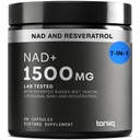 Toniiq NAD+ Supplement 1500mg - Ultra High Strength NAD Supplement met klinisch bestudeerde ingrediënten met gepatenteerde RiaGev-WSTM, Resveratrol en Niacin - 60 capsules