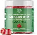 FIOR Natuurlijk Sugar-Free Mushroom Gummy Total Mushroom Blend Supplement, 60 Count, Multi Mushroom Complex, Lions Mane, Chaga, Cordyceps, Reishi, Turkije staart, Maitake, Shiitake, Koning Trompet