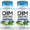 DIM Supplement 200mg - DIM Diindolylmethaan Plus BioPerine - Estrogen Balance, Hormone Menopauze Relief, Acne Treatment, Vegan - 120 Tel.