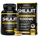 Capsules Shilajit avec 85+ Trace Minerals (Approvisionnement de 75 jours, 1000mg Extrait par portion) Himalayan Shilajit pour hommes et femmes avec l'acide fulvic - Troisième partie testé supplément, non OGM, végétalien et USA Fabriqué