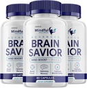 (3 Pack) Mindful Wellness Advanced Brain Savior Capsules Pillen, Hersenredder Mind Boost Supplement voor cognitie en focus, Hersenredder Reviews, Mindful Wellness Hersenpil Supplement (180 Capsules)