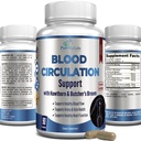 Bloedcirculatie Supplement - met Hawthorn, Butchers Broom, Horse Chestnut, Arginine, Diosmin, Varicose Veins Behandeling, Circulatie Ondersteuning - 90 Capsules