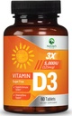 Vitamine D3 5000iu (125 mcg) Immune Health Support - High Potency Vitamine D Dieetsupplement voor bot, tanden, spier - Natuur VIT D, Vegan, Glutenvrij, Raspberry Flavor - 60 Kauwtabletten