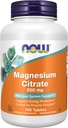 NOW Foods Supplementen, Magnesium Citroen 200 mg, Enzyme Functie*, Zenuwstelsel Ondersteuning*, 100 Tablets