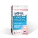 Glenmark Therapeutics Original Strength Famotidine Tablets, 10 mg, Acid Reducer for Heartburn Relief, 200 Telling