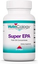 Nutricology Super EPA - Omega 3 Supplement, Visolie Concentraat, EPA, DHA, Omega 3 Vetzuren, Duurzaam-Gezond ansjovis, Softgels - 60 Tel.
