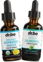 Long Detox Respiratory Health Drops & Chlorofyl Liquid - Organic Respiratory Supplements Herbal Lung Cleanse Mullein for Longs Bronchial Support - Chlorofyl Drops Odor Cleanse Internal Deodorant