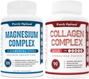 Puur Optimaal Premium Magnesium Complex - Magnesium Citrate, Malate, Muscle Relaxation - 120 caps + Puur Optimaal Premium Multi Collageen Peptides Capsules (Types I, II, III, V, X)