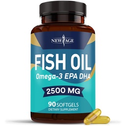 NEW AGE Omega 3 Fish Oil Supplement Immune & Health Support 