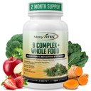 MoxyVites Vitamine B Complex - B Vitaminen Whole Food Supplement, B12 Methylcobalamine, B1, B2, B3, B5, B6, B7, B9 - voor Stress, Energie en Immune Support, Vegan, 120 Capsules