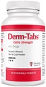 Derm Tabs Extra sterkte voor honden - Natuurlijke olie, vitamines, mineralen, en antioxidanten - Ondersteuning gezonde huid en vermindering vergieten -60 Kauwtabletten