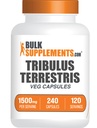 BulkSupplements.com Tribulus Terrestris Capsules - Kruidensupplement, Tribulus Terrestris 1500mg - Glutenvrij, 2 capsules per portie, 240 Tellen (Pack of 1)