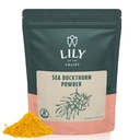 Lys of the Valley Sea Buckthorn Powder - Rhamnus Cathartica - No Added Sugar - Tart Berry Taste - Vegan & Gluten-Free - emballé dans une poche refermable (4oz, 113g)