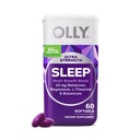 OLLY Ultra Strength Slaap Softgels, 10mg Melatonine, L-Theanine, Kamille, Magnesium, Citroen Balsem, Ondersteunt Diepe Rustvolle Slaap, Nacht slaaphulp, Niet Habit-Forming - 60 Tellen