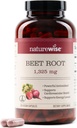NatureWise Beetwortel Capsules 1325mg met biologische biet - Nitric Oxide Booster for Circulatie and Heart Health Support - Vegan, Glutenvrije, Non-GMO - 240 Capsules[120 Day Supply]