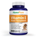 NusaPure Vitamine E 1000 IE 200 tabletten (Non-GMO, Glutenvrij) - gemengde tocoferolen