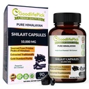 Pure Himalaya Shilajit Capsules. Maximale sterkte Natural Shilajit Rijk aan sporenmineral en Fulvinezuur. Hoge Hoogte Sourcing. Vegan NonGMO 90ct. Traditioneel zonder stearaat Geen rijstmeel