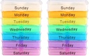 Pillendispenser, 2 PCS pil Organizer 4 keer per dag, 7 dagen pil Box Portable Travel Pill Case Stapelbare afdelingen Persoonlijke geneeskunde Organisator voor Vitaminen Visolie Pillen Supplementen
