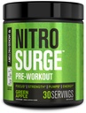 Supplément de pré-entraînement Jacked Factory NITROSURGE - Endless Energy, Instant Strength Gains, Clear Focus, Pompes Intenses - NO Booster & Powerful Preworkout Poudre d'énergie - 30 portions, pomme verte