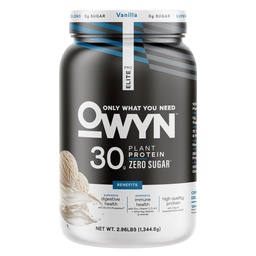 OWYN Only What You Need Pro Elite Vegan 30g Plant Based High Protein Powder, Zero Sugar (Vanilla, 2,9 lbs)
