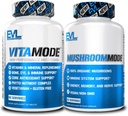 Evlutie Mannen Multivitamine en Mushroom Complex Supplementen Voeding Dagelijks Multivitamine met essentiële mineralen en Phytonutrient Complex Plus Nootrope Lions Mane Mushroom Supplement Capsules