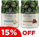 PlantFusion Complete Plant Based Pea Protein Powder Bundle, Non-GMO, Vegan, Dairy Free, Glutenvrij, Sojavrij, Allergie Vrije w/Digestieve Enzymen, Dieetsupplement, Vanille Bean en Chocolade 1 Pond