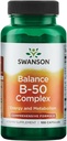Swanson B-50 Complex - Vitaminesupplement ter bevordering van de ondersteuning van energie en stofwisseling - May Support Heart Health, Memory & Support - (100 capsules)