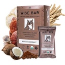 Wise Bar Adaptogen Mushroom Voeding Bars met Reishi, Lions Mane & Ashwagandha, Biologische Vegan en Gluten Gratis Snacks voor natuurlijke focus, Energie en Immuniteit Ondersteuning, Mocha Coconut Smaak, 12 Tel.