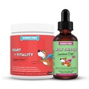 WONDER PAWS Hart + vitaliteit Superheld Kauwt Plus Milk Thistle Drops - voor honden Hartgezondheid, Oplage, Lever en Immuun Ondersteuning - Hart + vitaliteit 90 Kauwen - Milk Thistle Drops 2 Ounces