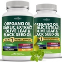 NIEUWE AGE Oregano olie Knoflook Extract Olive Leaf met Astragalus - Supplement voor vrouwen en mannen - 120 Tel.