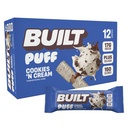 Built Bar, Puff Protein Bars, Cookies 'N Cream Puff, 17g Protein Snacks, On-The-Go Bars, Slechts 140 Calorieën, 7g Suiker, Collageen, Niet Glutenvrij, 12 Tellen