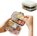 Reizen pil Organisator, Dispenser met 10 grote compartiments, Portable pil fles Organizer, Supplement Medication Holder Grote capaciteit dagelijks, voor vitamines, visolie, supplementen (White)