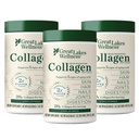 Great Lakes Wellness Collagen Peptides Powder for Skin, Hair, Nails, Joints & Digestie - Unflavored - Quick Solution Hydrolyzed, Non-GMO, Keto, Kosher - 16 oz - 3 Pack