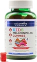 Naturewise Kids Melatonine Gummies 1 mg - Drug-Free, Non-Habit vormen slaaphulp voor kinderen leeftijden 4 & Up - Aardbei Flavored Gummy Bears - Veganistisch, Glutenvrij, Non-GMO - 90 Tellen[3-maand levering]