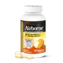 Airborne Vitamine C 1000mg (per portie) - Citrus Kauwtabletten (116 Tellen in een fles), Glutenvrije Immune Ondersteuning Supplement, met Vitaminen A C E, Zink, Selenium, Echinacea, Gember, Antioxidanten