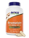 Maintenant Bromelain 500 mg, 200 gélules - Ananas naturels, supplément enzymatique protéolytique, 2400 GDU